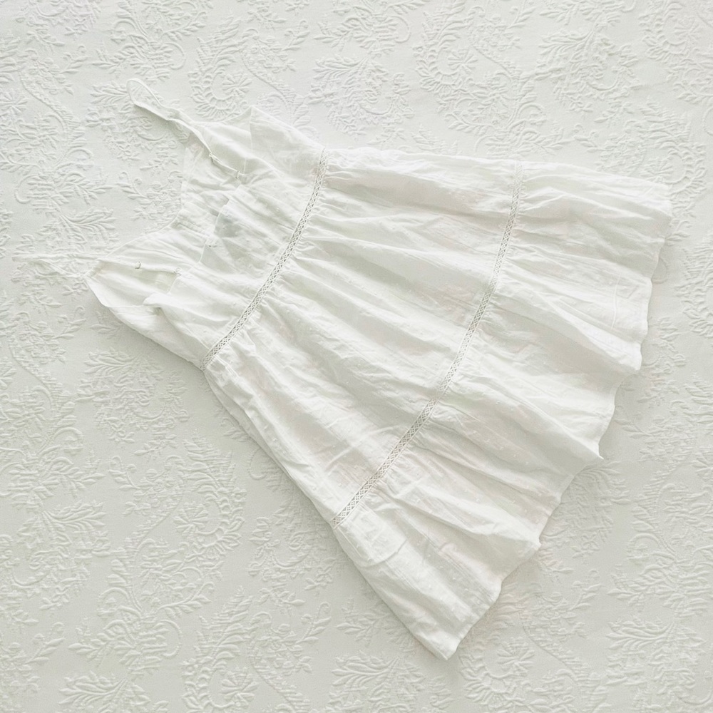 NWOT Lulus Everyday Angel White Sleeveless Swiss Dot Lace Mini Dress Small - Picture 4 of 8